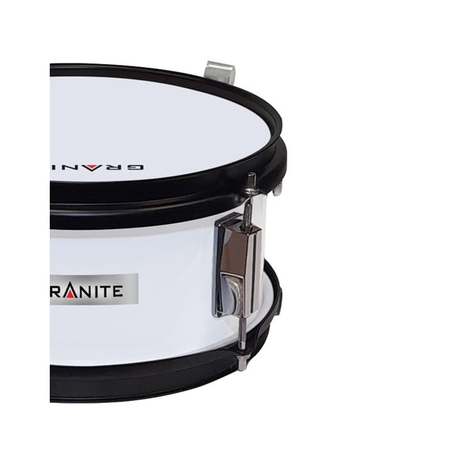 GRANITE Junior Ταμπούρο 12'' x 7'' White με ζώνη και μπαγκέτες