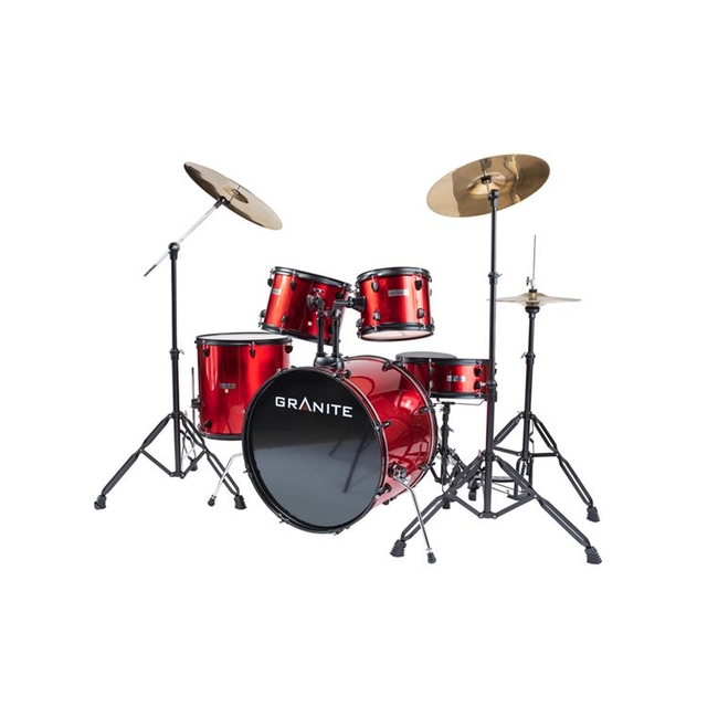 GRANITE Rock Beat Red Ντραμς με Πιατινία