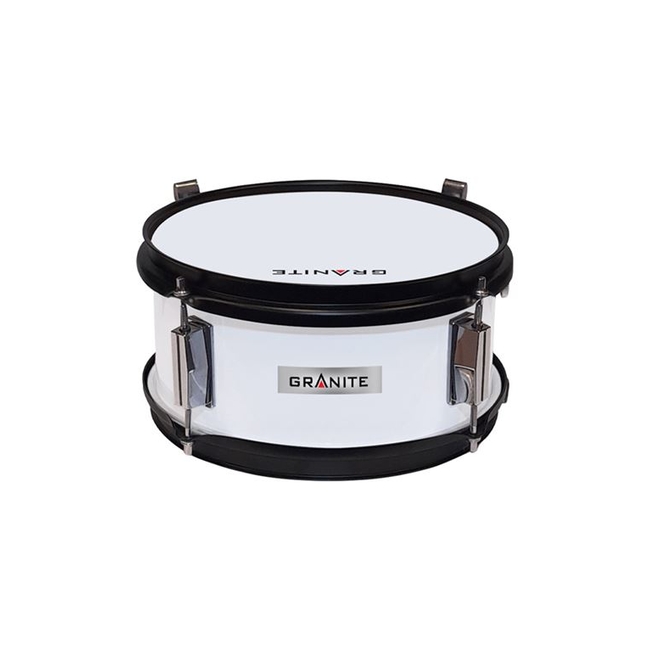 GRANITE Ταμπούρο Junior 10'' x 5'' White με ζώνη και μπαγκέτες