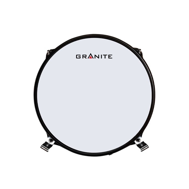 GRANITE Ταμπούρο Junior 10'' x 5'' White με ζώνη και μπαγκέτες