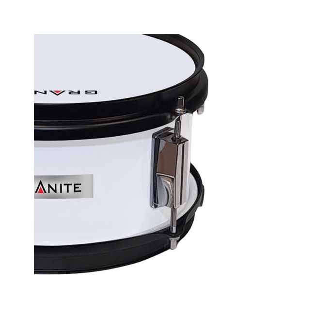 GRANITE Ταμπούρο Junior 10'' x 5'' White με ζώνη και μπαγκέτες