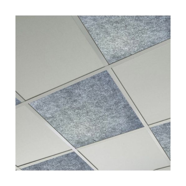 Audiodesigner Colour Ceiling Panels Grey Χωνευτά Ηχοαπορροφητικά Πάνελ Οροφής 60x60x2,5 cm (6 Τεμάχια)