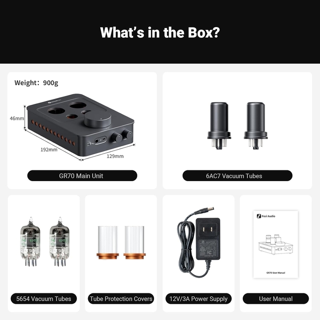 Fosi Audio GR70 Tube Headphone Amp (6976136960904)