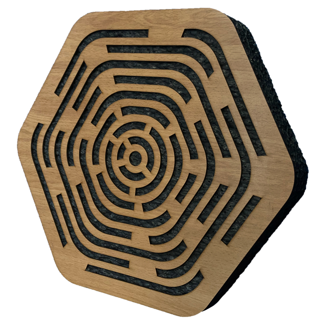 ALPHAcoustic Acoucell Hexa Wood - Maze (6 Τεμάχια)