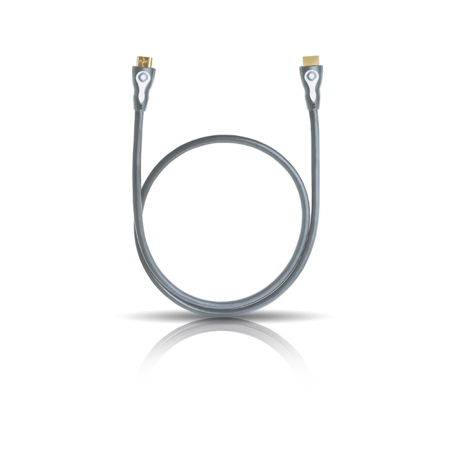 Oehlbach HIGHSPEED SL Καλώδιο High-Speed HDMI με Ethernet 0,5m Γκρι (Τεμάχιο)