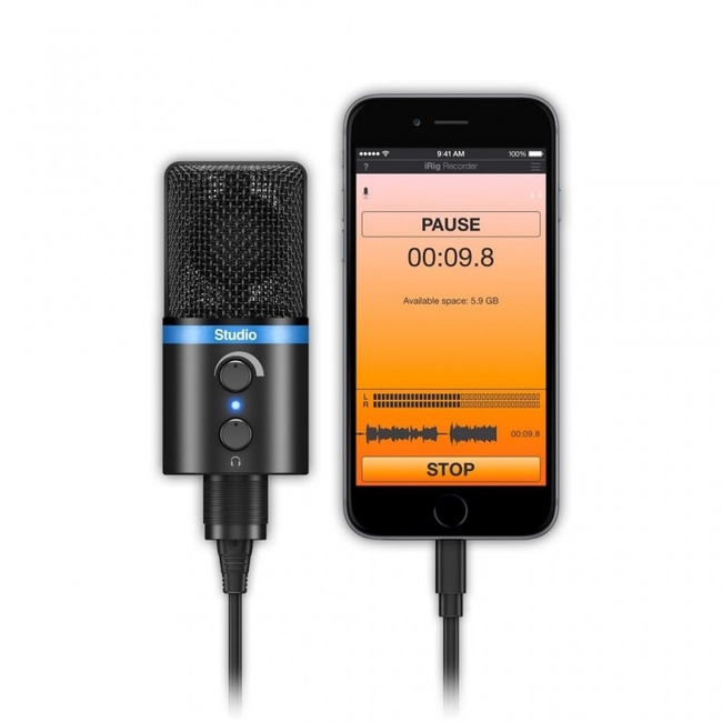 IK Multimedia iRig Mic Studio Black - Πυκνωτικό Stereo USB