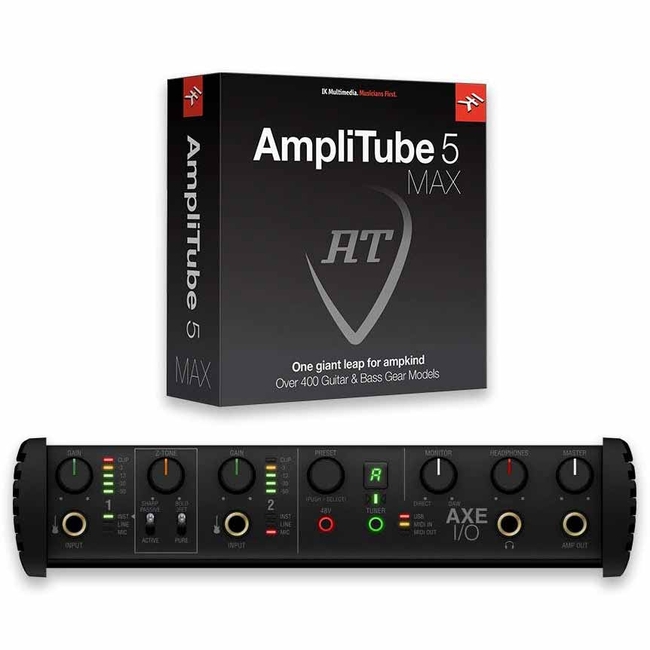 IK Multimedia AXE I/O + AmpliTube 5 MAX + TONEX MAX Bundle