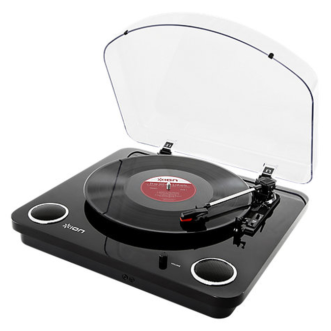 ION Max LP USB Black - Belt Drive - Με ενισχυτή-Ηχεία --