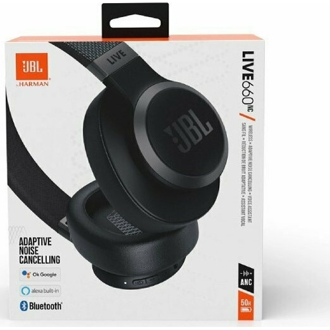 JBL Live 660NC On-Ear Bluetooth Adaptive NC Black