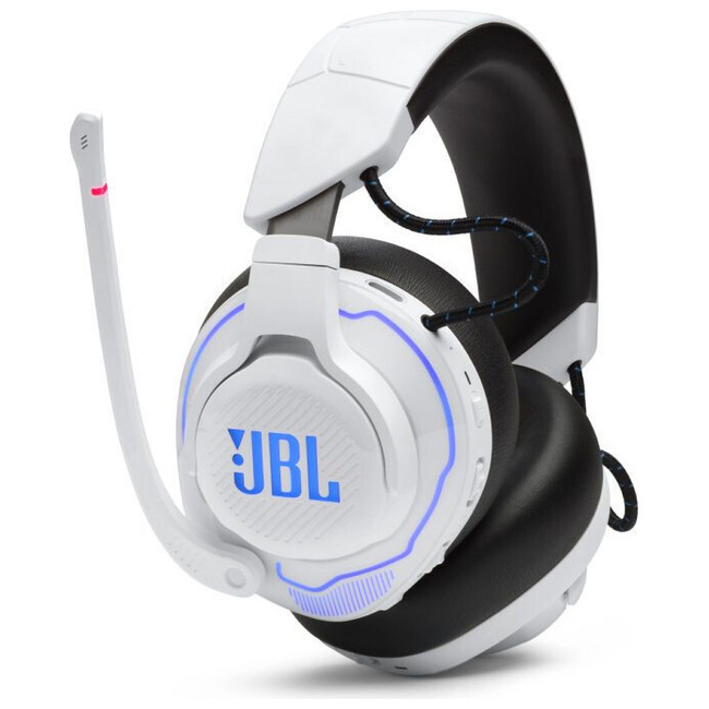 JBL Quantum 910P, Over-Ear Dual Wireless Gaming Headset, Head Track -  White/Blue (JBLQ910PWLWHTBLU)