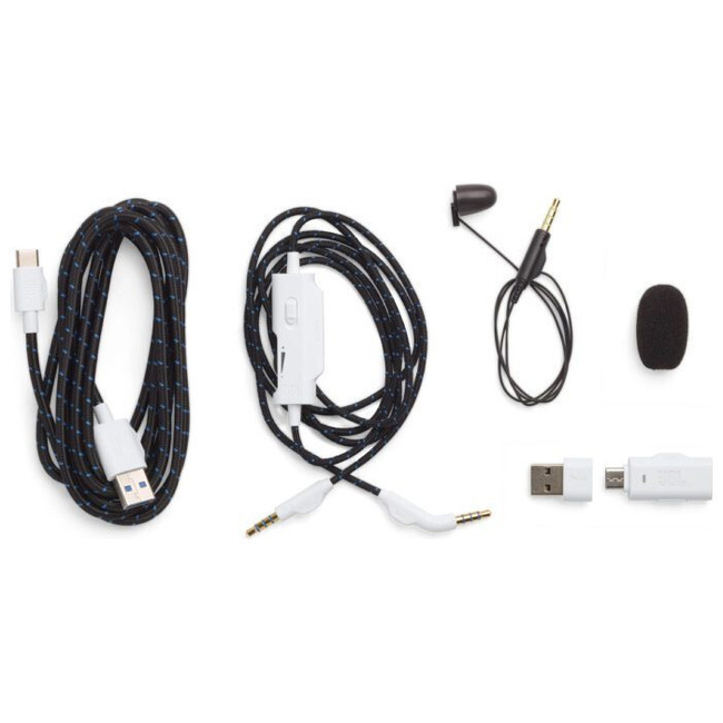 JBL Quantum 910P, Over-Ear Dual Wireless Gaming Headset, Head Track -  White/Blue (JBLQ910PWLWHTBLU)