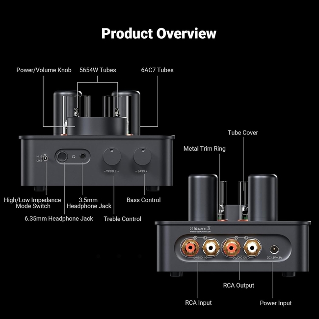 Fosi Audio GR70 Tube Headphone Amp (6976136960904)
