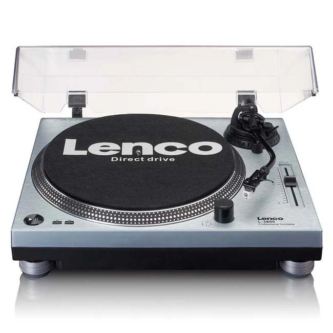 Lenco Direct Drive Turntable L-3809 Metallic