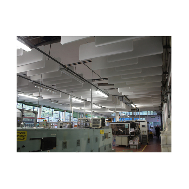 Audiodesigner ECOBAFFLE Square Ηχοαπορροφητικά Πάνελ Οροφής 60x60cm Λευκό (Σετ 4 Τεμαχίων)