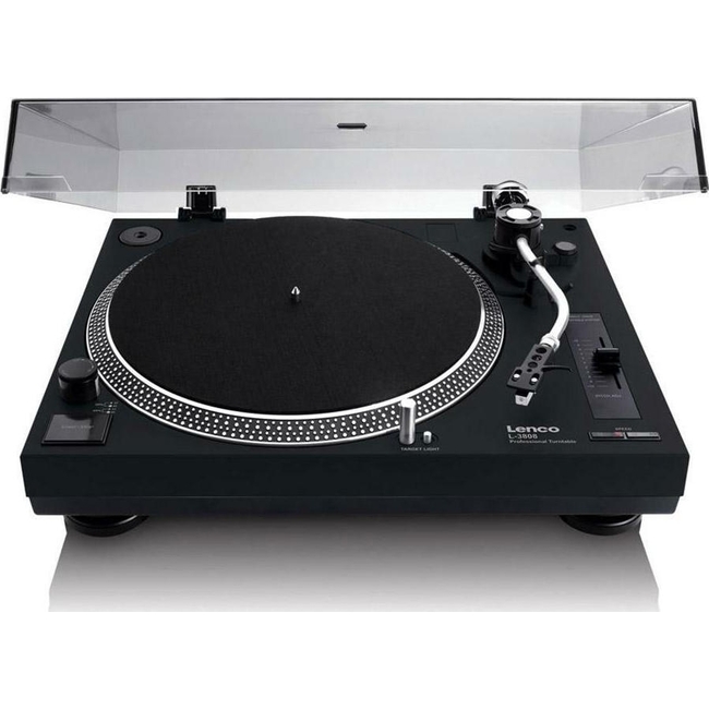 Lenco L-3808 USB Black - Direct Drive - Με προενισχυτή   -