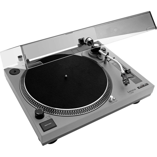 Lenco L-3808 USB Grey - Direct Drive - Με προενισχυτή   - 