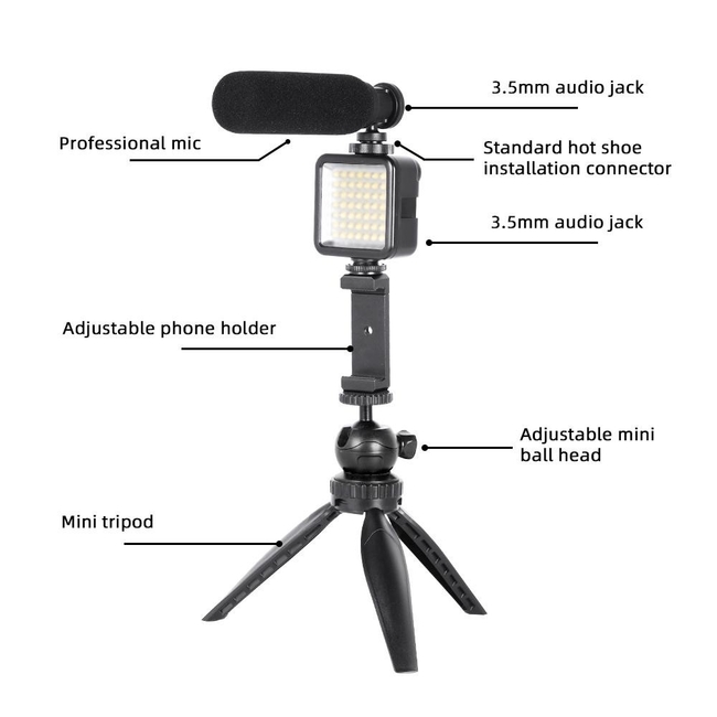 Maono AU-CM11PL - Vlog Microphone με LED Light 