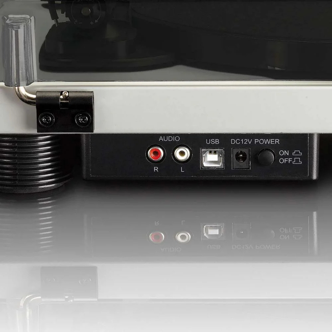 Lenco LS-50 USB Gray - Belt Drive - Με ενισχυτή-Ηχεία