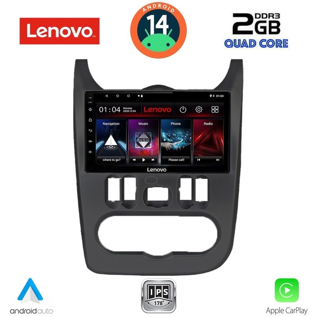 LENOVO LVD 2101BL_CPA (9inc) MULTIMEDIA TABLET for DACIA DUSTER – LOGAN – SANDERO mod. 2006-2012 (BLACK)