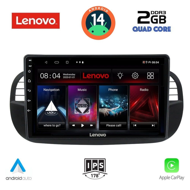 LENOVO LVD 2130_CPA (9inc) MULTIMEDIA TABLET for FIAT 500 mod. 2007-2015