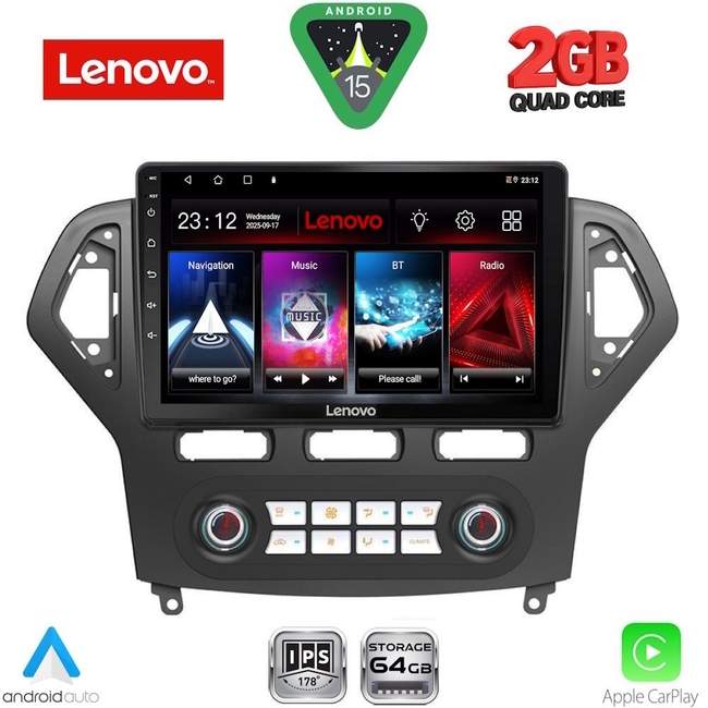 LENOVO LVD 2162_CPA CLIMA (10inc) MULTIMEDIA TABLET for FORD MONDEO mod. 2007-2011
