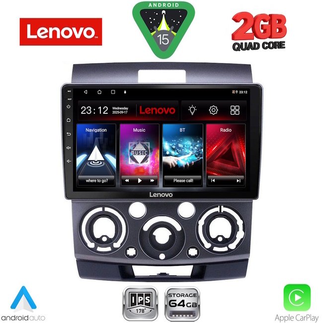 LENOVO LVD 2170_CPA (9inc) MULTIMEDIA TABLET for FORD RANGER | MAZDA BT50 mod. 2006-2011