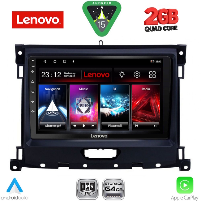 LENOVO LVD 2173_CPA (9inc) MULTIMEDIA TABLET for FORD RANGER mod. 2018>