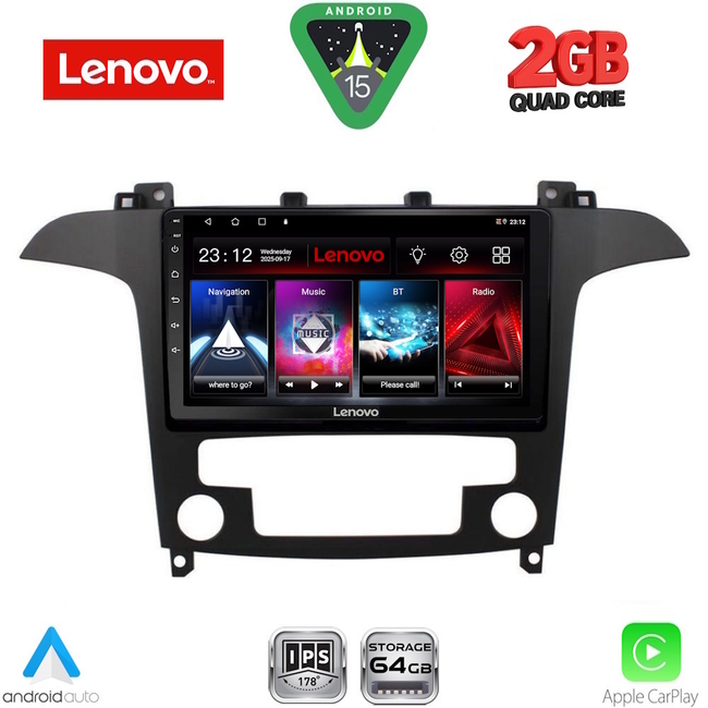 LENOVO LVD 2175_CPA CLIMA (9inc) MULTIMEDIA TABLET for FORD SMAX mod. 2006-2014