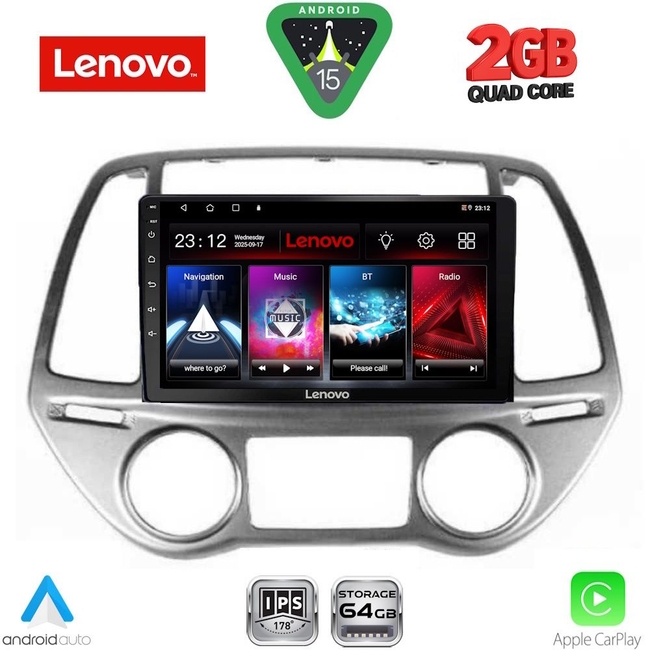 LENOVO LVD 2227_CPA CLIMA (9inc) MULTIMEDIA TABLET for HYUNDAI i20 mod. 2008-2012