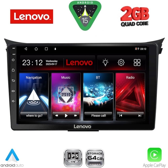 LENOVO LVD 2232_CPA (9inc) MULTIMEDIA TABLET for HYUNDAI i30  mod. 2012-2017
