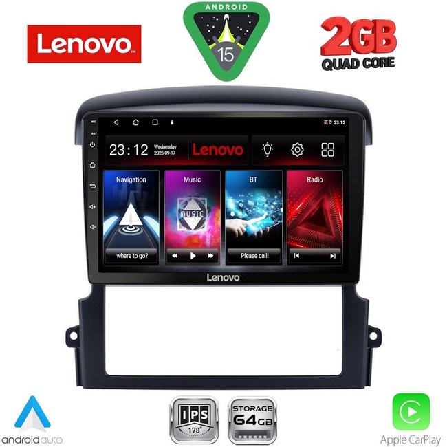LENOVO LVD 2317_CPA (9inc) MULTIMEDIA TABLET for KIA SORENTO mod. 2006-2009