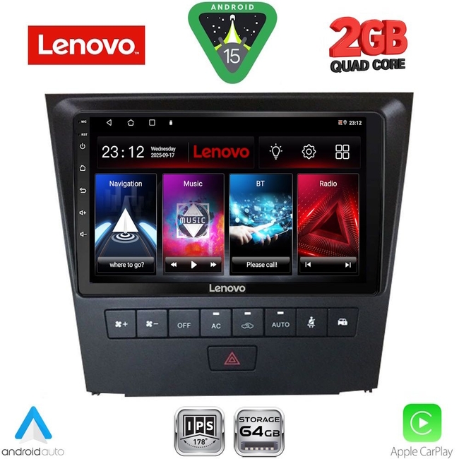 LENOVO LVD 2341_CPA (9inc) MULTIMEDIA TABLET for LEXUS GS mod. 2004-2011
