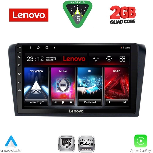 LENOVO LVD 2365_CPA (9inc) MULTIMEDIA TABLET for MAZDA 3 mod. 2003-2008