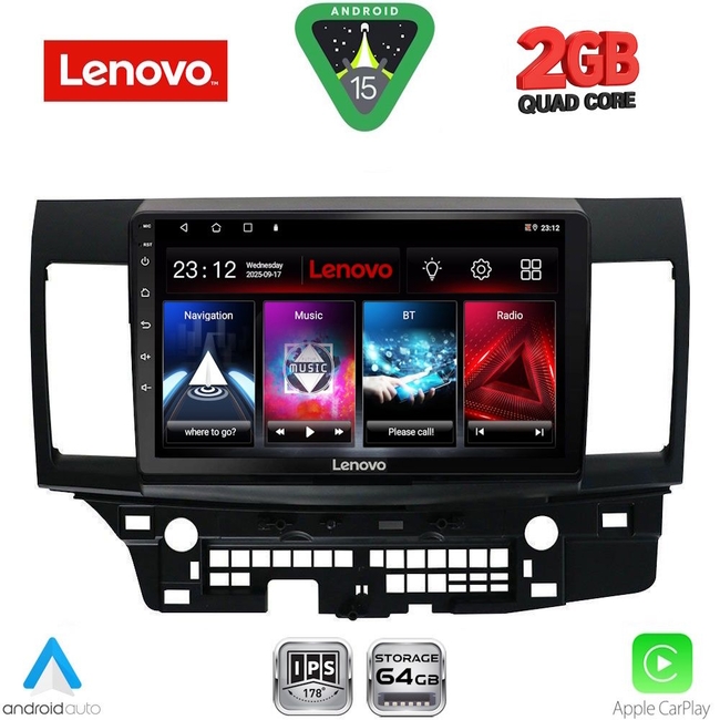 LENOVO LVD 2434_CPA (10inc) MULTIMEDIA TABLET for MITSUBISHI LANCER mod. 2008-2017