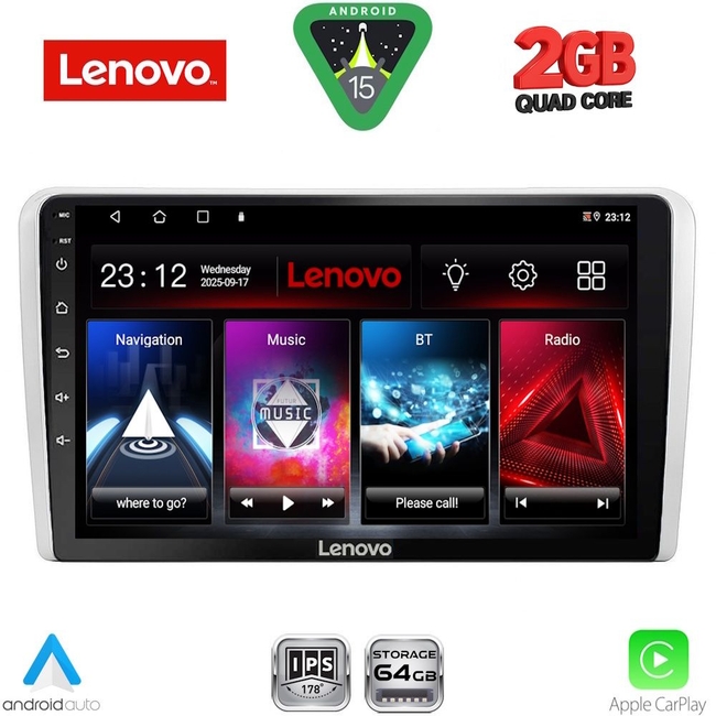 LENOVO LVD 2481SL_CPA (9inc) MULTIMEDIA TABLET for OPEL ALL mod. 2004-2014 (SILVER)