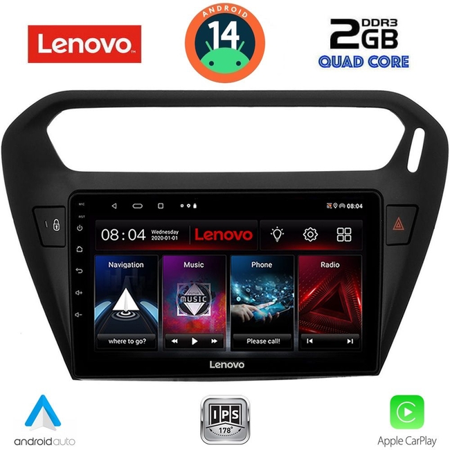 LENOVO LVD 2511BL_CPA (9inc) MULTIMEDIA TABLET for CITROEN ELYSEE – PEUGEOT 301 mod. 2013> (BLACK)