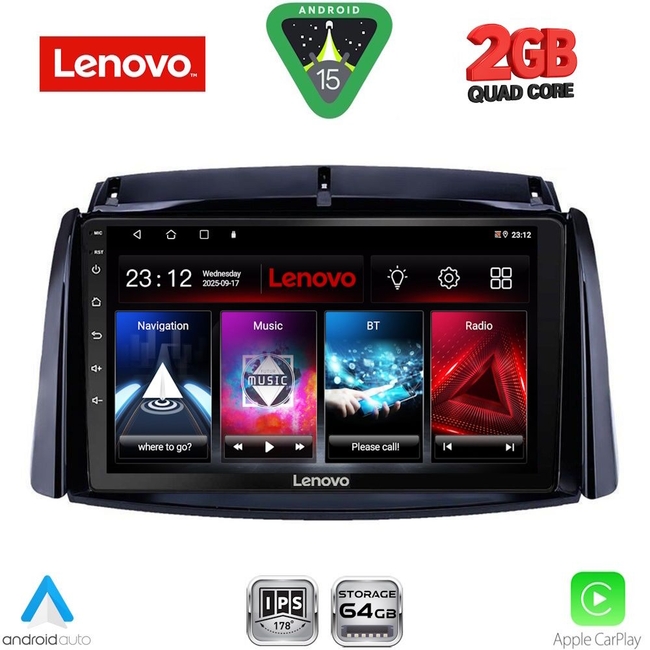 LENOVO LVD 2551_CPA (9inc) MULTIMEDIA TABLET for RENAULT KOLEOS mod. 2006-2016