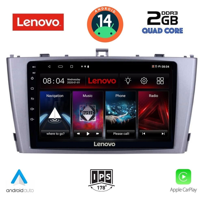 LENOVO LVD 2705_CPA (9inc) MULTIMEDIA TABLET for TOYOTA AVENSIS (T27) mod. 2009-2015