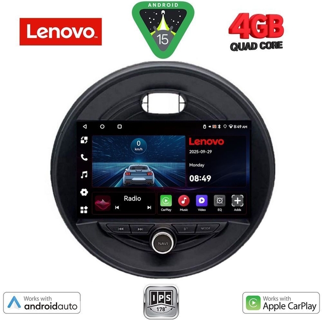 LENOVO LVE 8066_CPAA (9inc) MULTIMEDIA TABLET for MINI COOPER (F55-56-F57) mod. 2015> CLUBMAN (F54) mod. 2015> ROADSTER (F59) mod. 2014> COUNTRYMAN (F60) mod. 2016>
