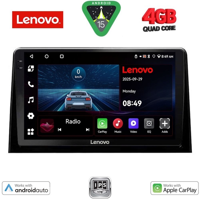LENOVO LVE 8082_CPAA (10inc) MULTIMEDIA TABLET for CITROEN BERLINGO – OPEL COMBO – PEUGEOT PARTNER – TOYOTA PROACE mod. 2018> - FIAT DOBLO mod. 2022>