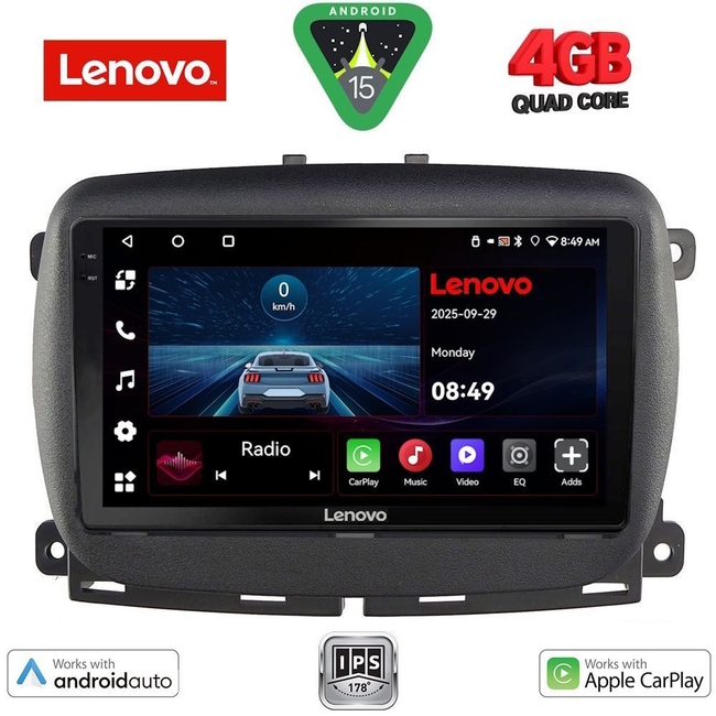 LENOVO LVE 8131_CPAA (9inc) MULTIMEDIA TABLET for FIAT 500 mod. 2016>