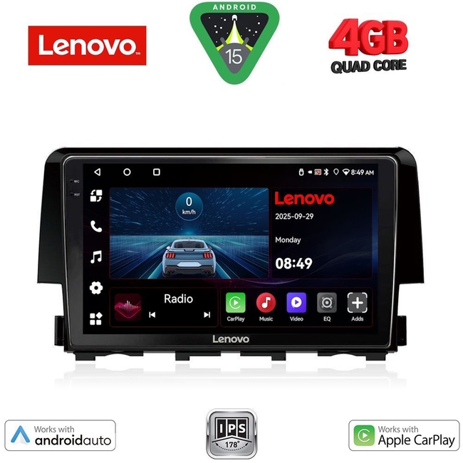 LENOVO LVE 8191_CPAA (9inc) MULTIMEDIA TABLET for HONDA CIVIC mod. 2016>