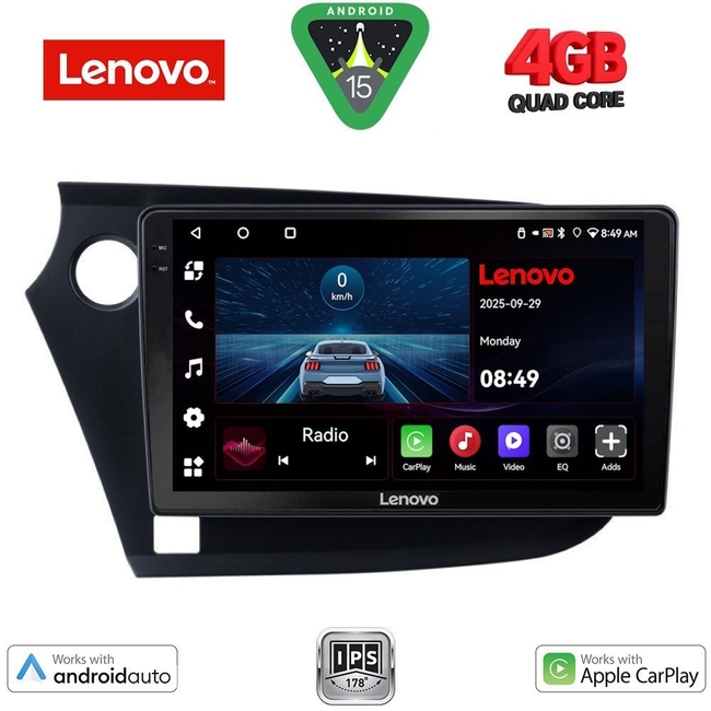 LENOVO LVE 8205_CPAA (9inc) MULTIMEDIA TABLET for HONDA INSIGHT mod. 2009-2014