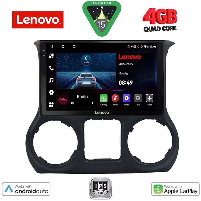 LENOVO LVE 8296_CPAA (10inc) MULTIMEDIA TABLET for JEEP WRANGLER  mod. 2014-2017