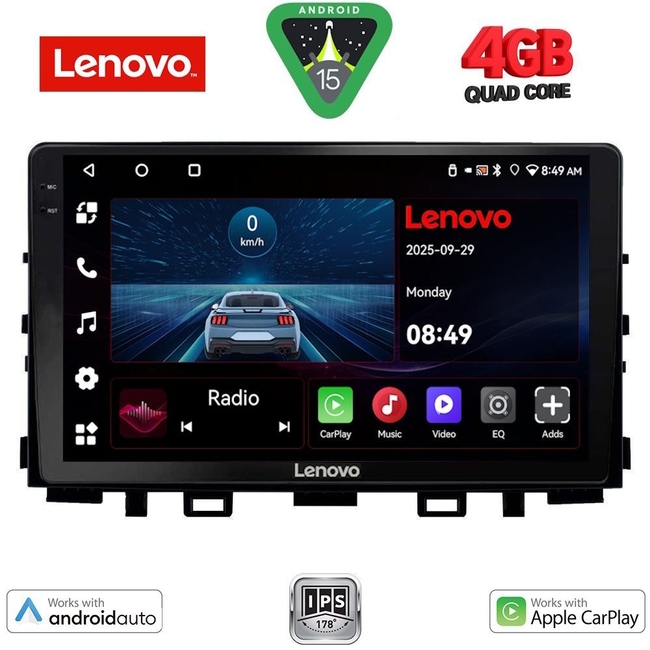LENOVO LVE 8316_CPAA (9inc) MULTIMEDIA TABLET for KIA RIO mod. 2018> – STONIC mod. 2017>