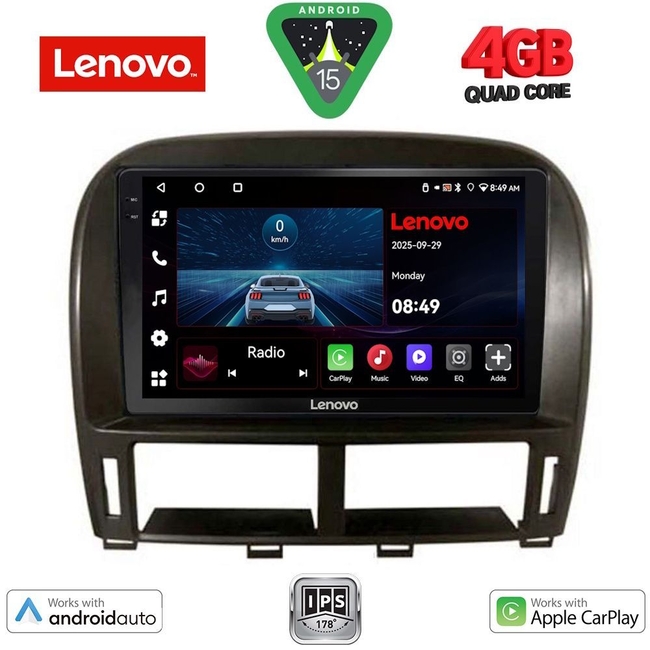 LENOVO LVE 8343_CPAA (9inc) MULTIMEDIA TABLET for LEXUS LS 430 – XF 430 mod. 2000-2006