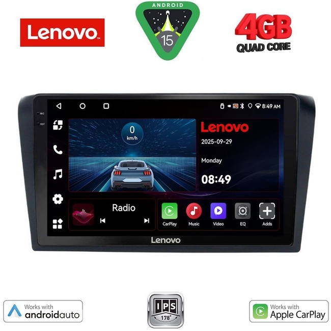 LENOVO LVE 8365_CPAA (9inc) MULTIMEDIA TABLET for MAZDA 3 mod. 2003-2008