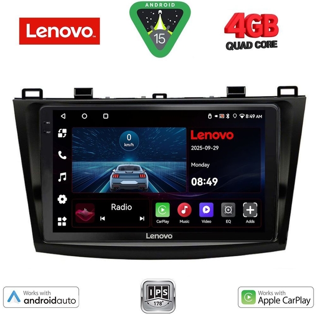 LENOVO LVE 8366_CPAA (9inc) MULTIMEDIA TABLET for MAZDA 3 mod. 2009-2014