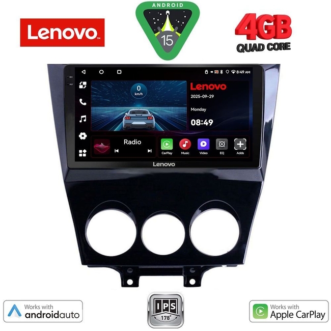 LENOVO LVE 8395_CPAA (9inc) MULTIMEDIA TABLET for MAZDA RX8 mod. 2008>