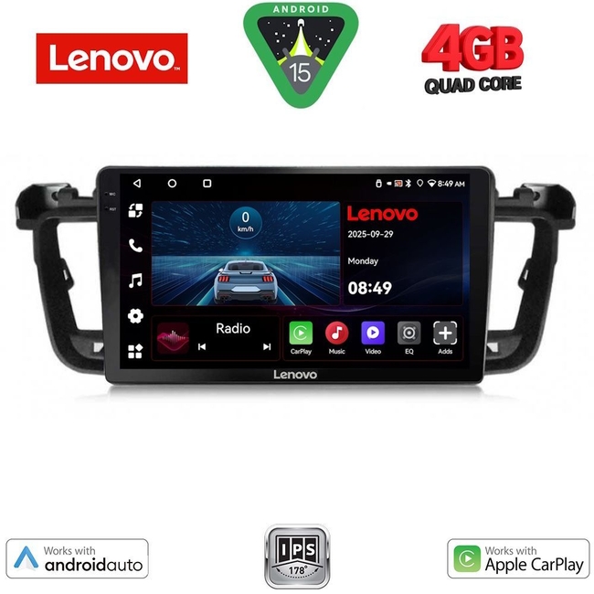 LENOVO LVE 8518_CPAA (9inc) MULTIMEDIA TABLET for PEUGEOT 508 mod. 2010-2016
